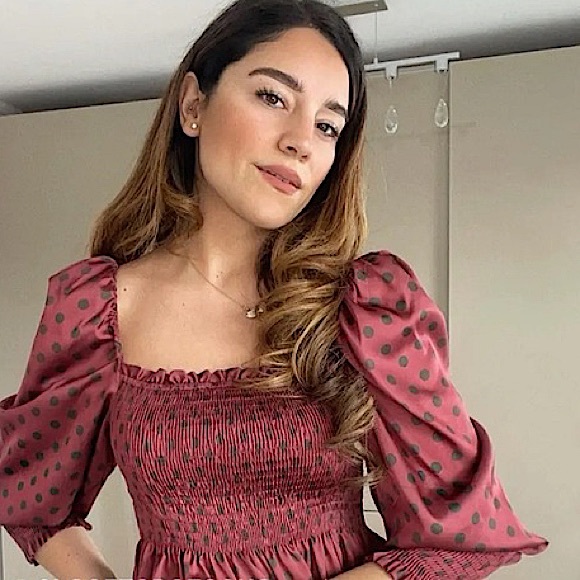 ♥️ ZARA Bloggers Fav Silk Cropped Blouse. Red Polka Dot. MED. Excellent Cond! - Picture 1 of 8